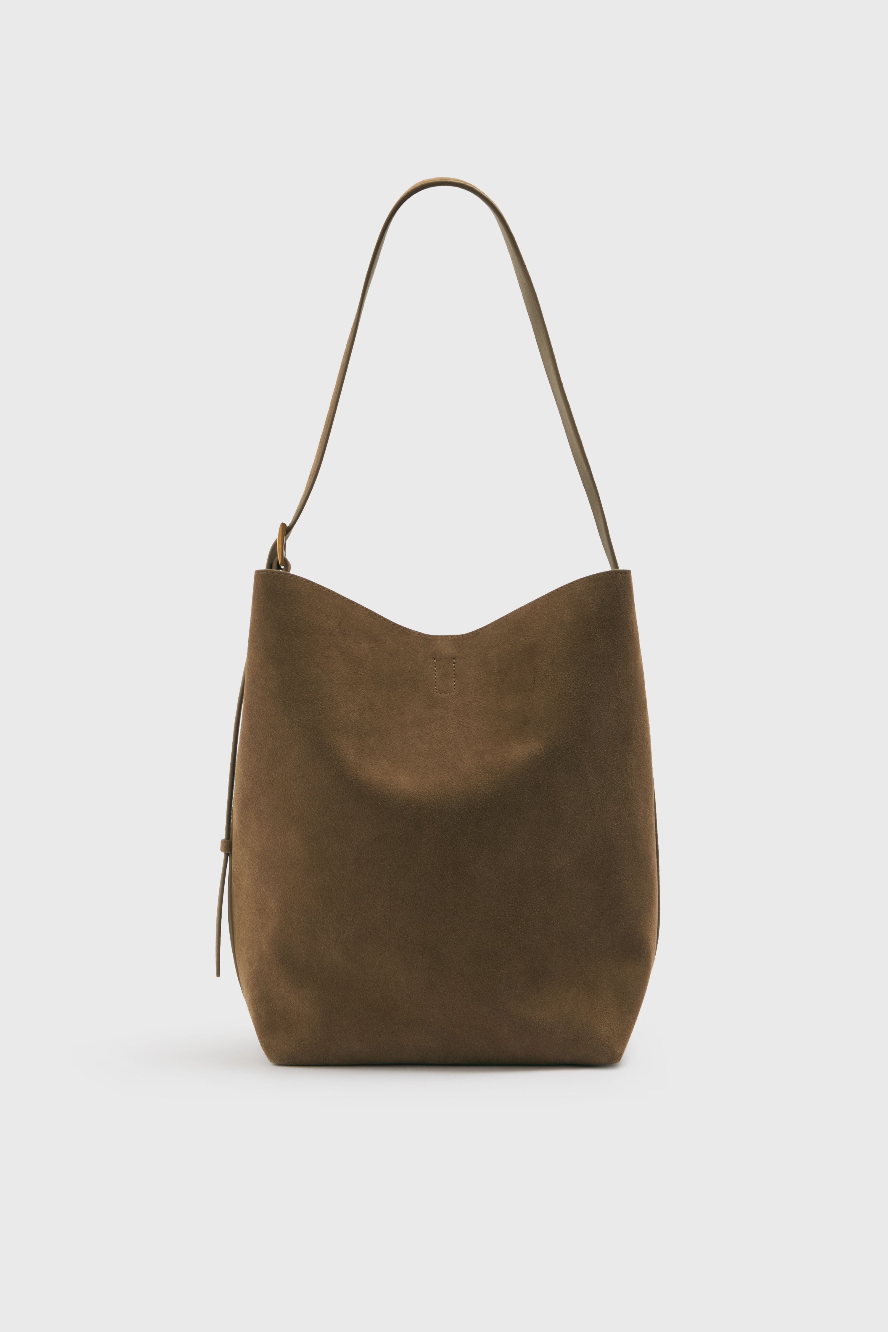 Quicklime Bucket SUEDE BUCKET BAG - Khaki | LIMÉ