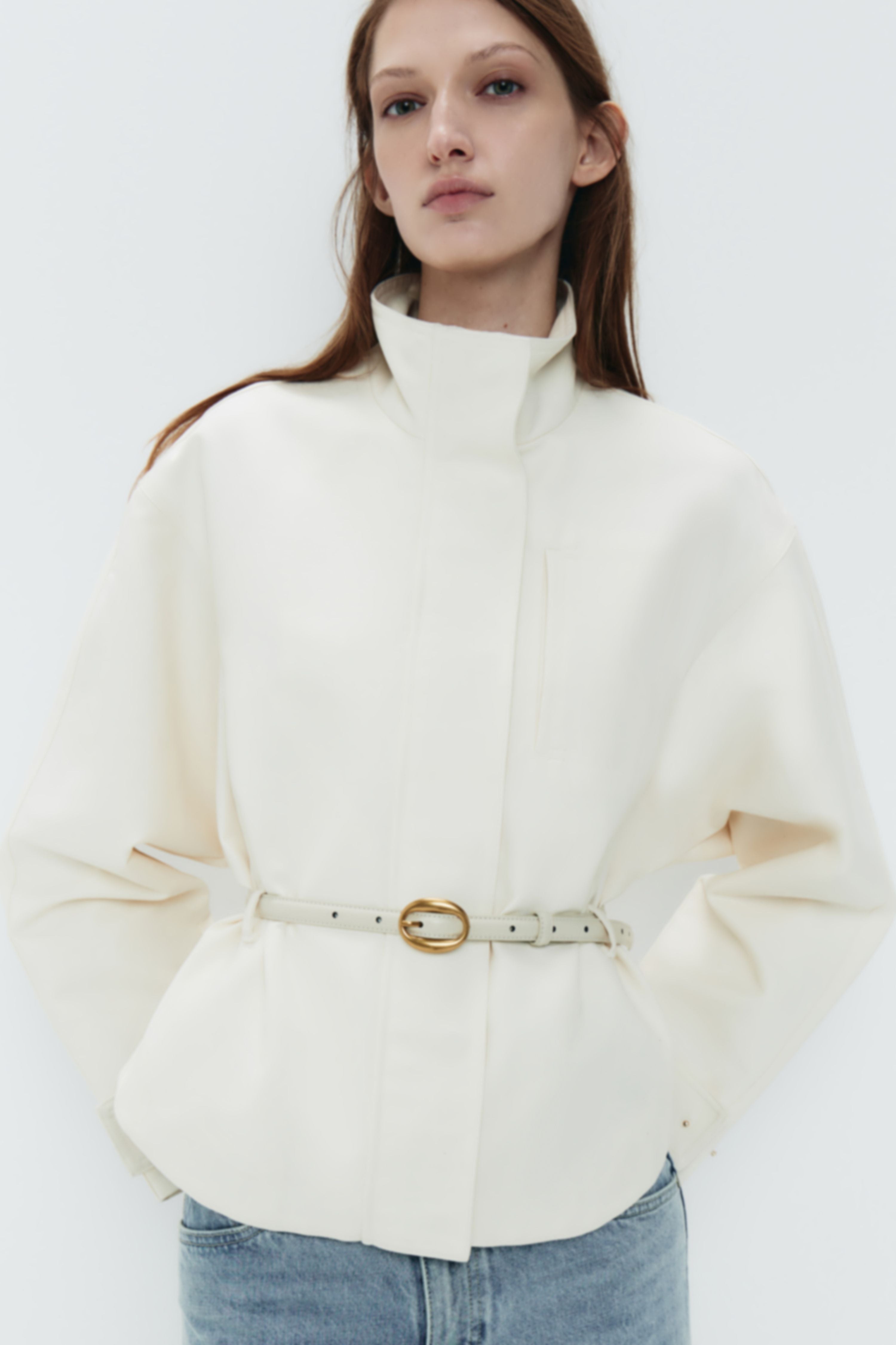 LEATHER BELT - Powder beige | LIMÉ