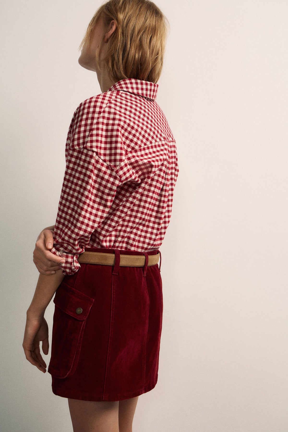 BEIGE/RED