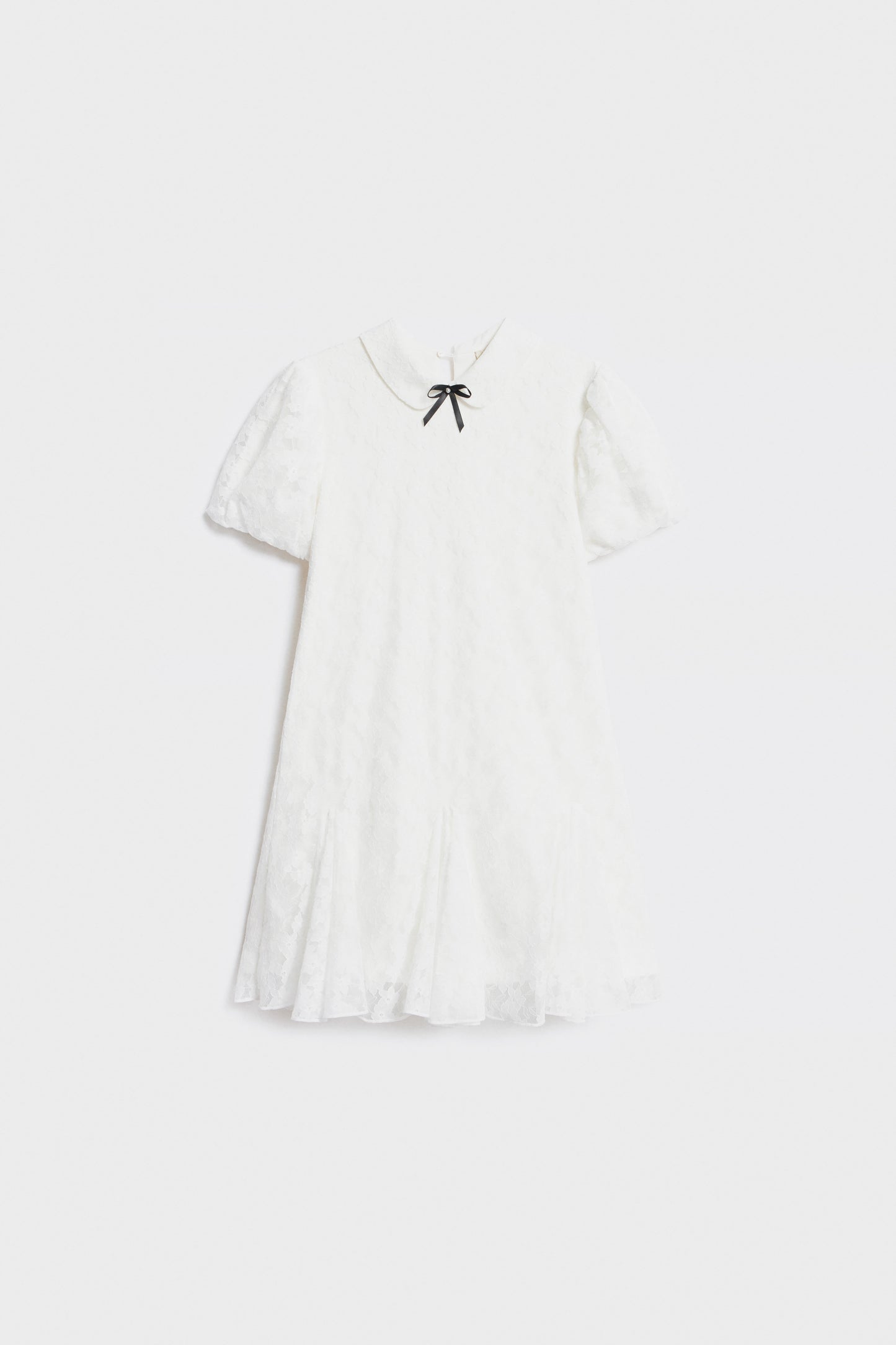 FLARED LACE DRESS - LIMÉ