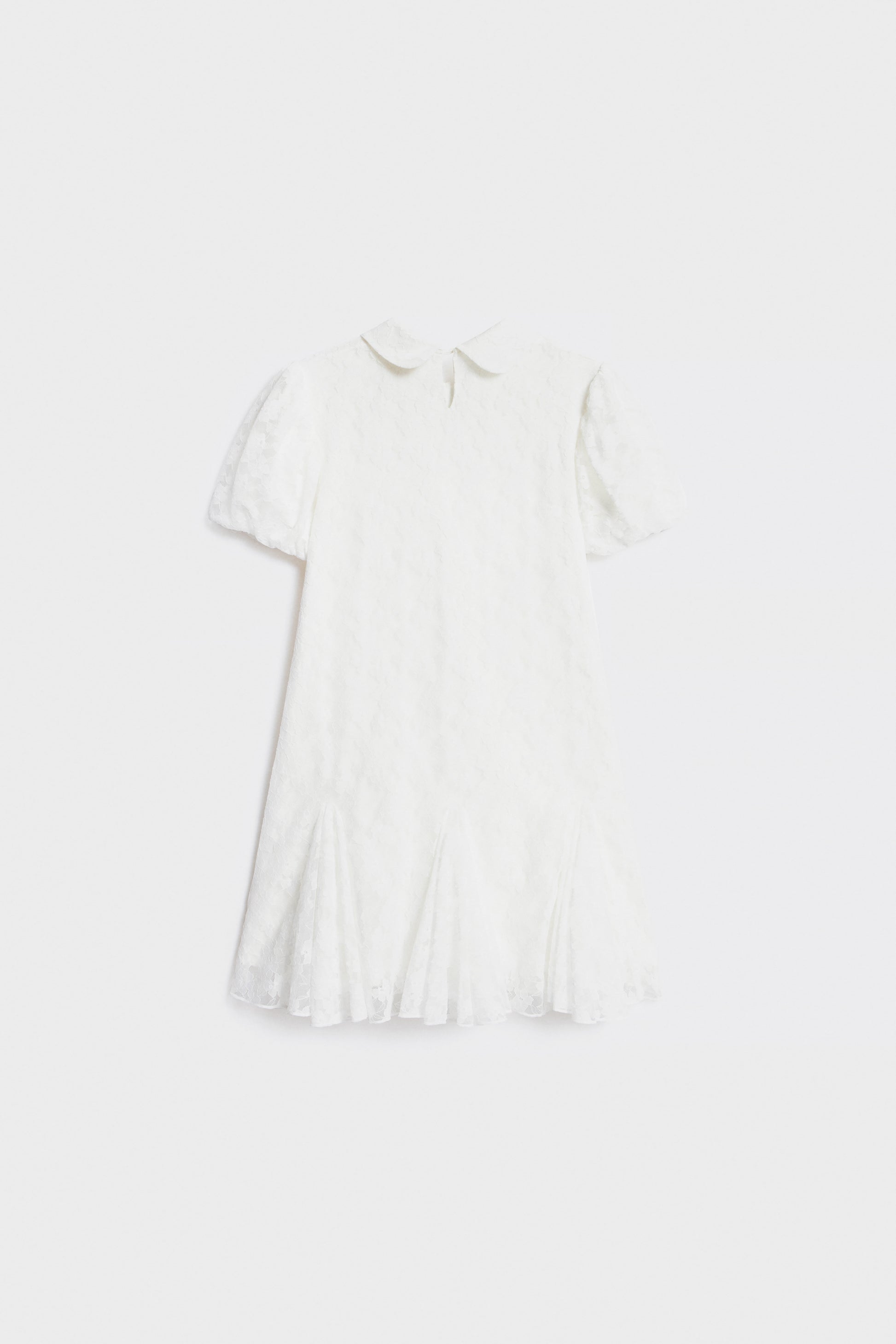 FLARED LACE DRESS - LIMÉ