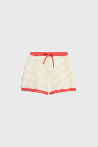 CONTRAST COTTON SHORTS