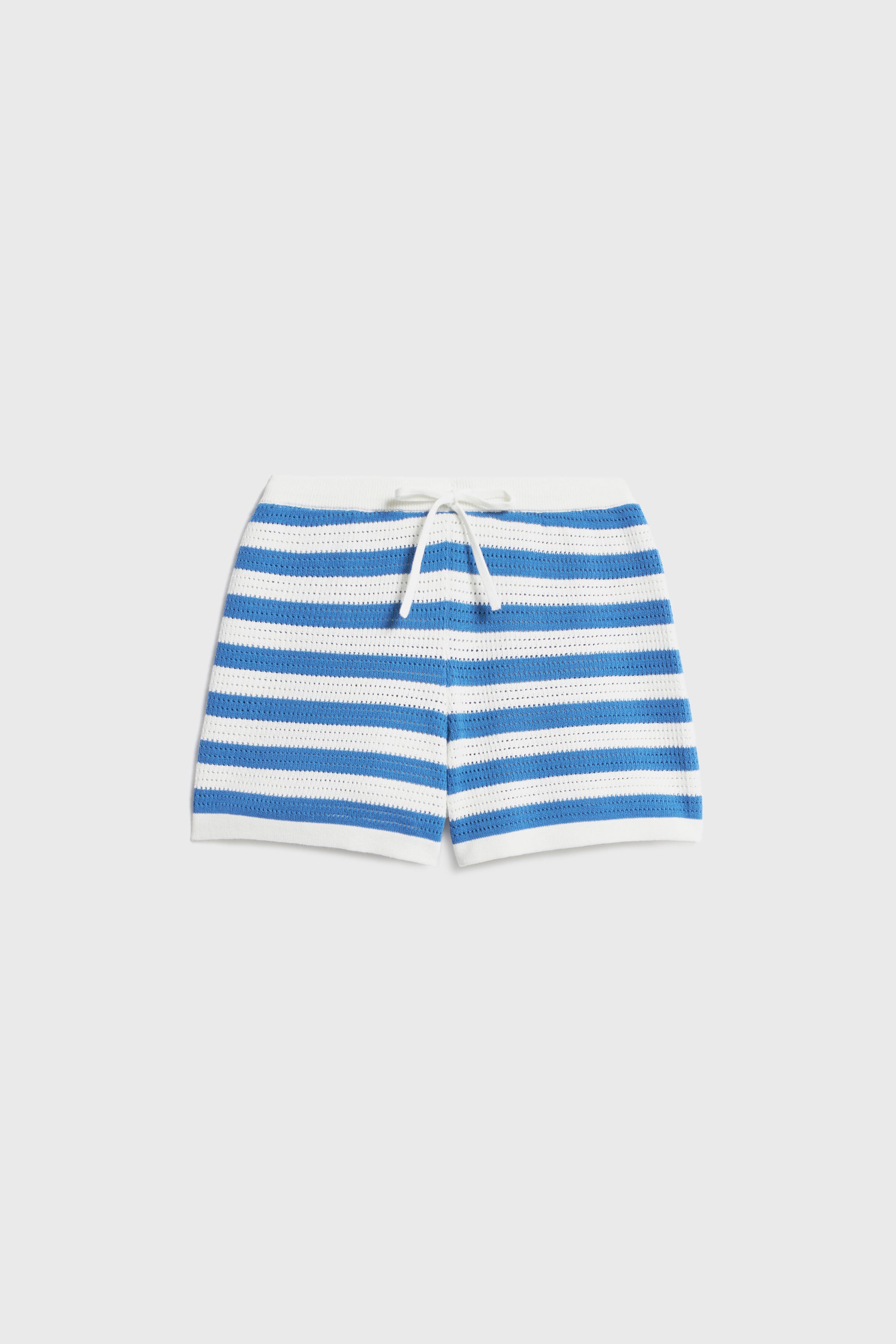 CONTRAST COTTON SHORTS - LIMÉ