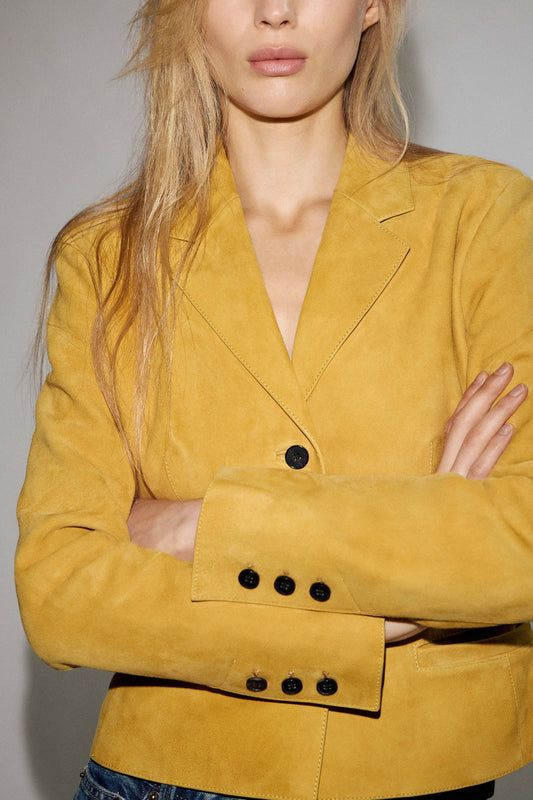 SHEEPSKIN SUEDE BLAZER